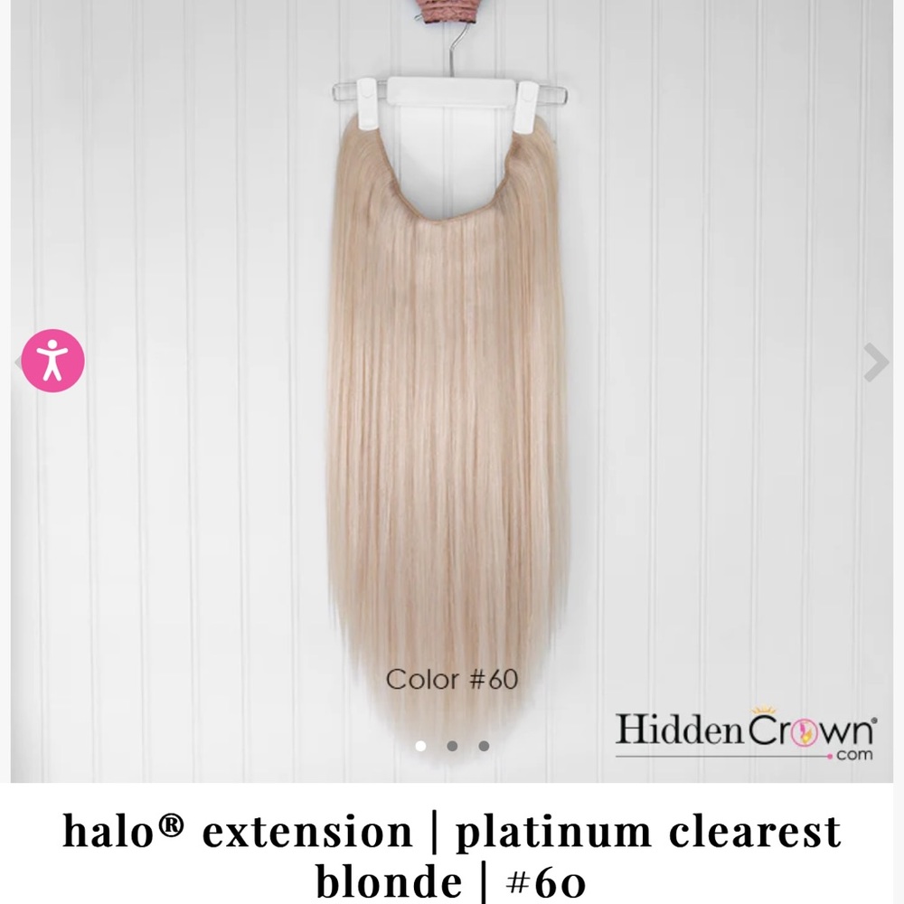 Hidden Crown halo® extension | platinum clearest blonde | #60